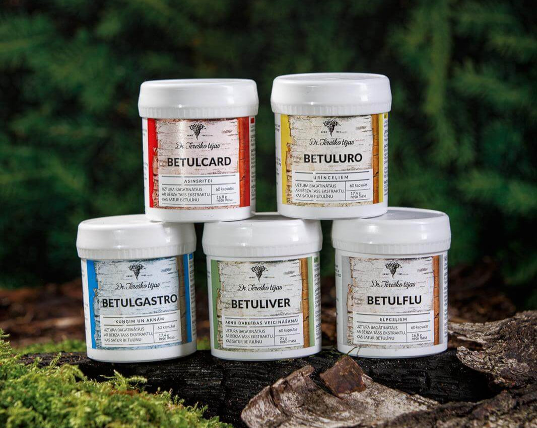 BETULLIFE komplekts – dabīgo uztura bagātinātāju kombinācija veselības un imunitātes atbalstam - produkti